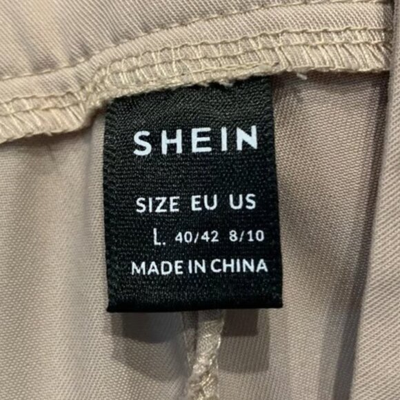 Shein Tan Trouser Pants Size Large EUC #M-022 - Picture 5 of 6